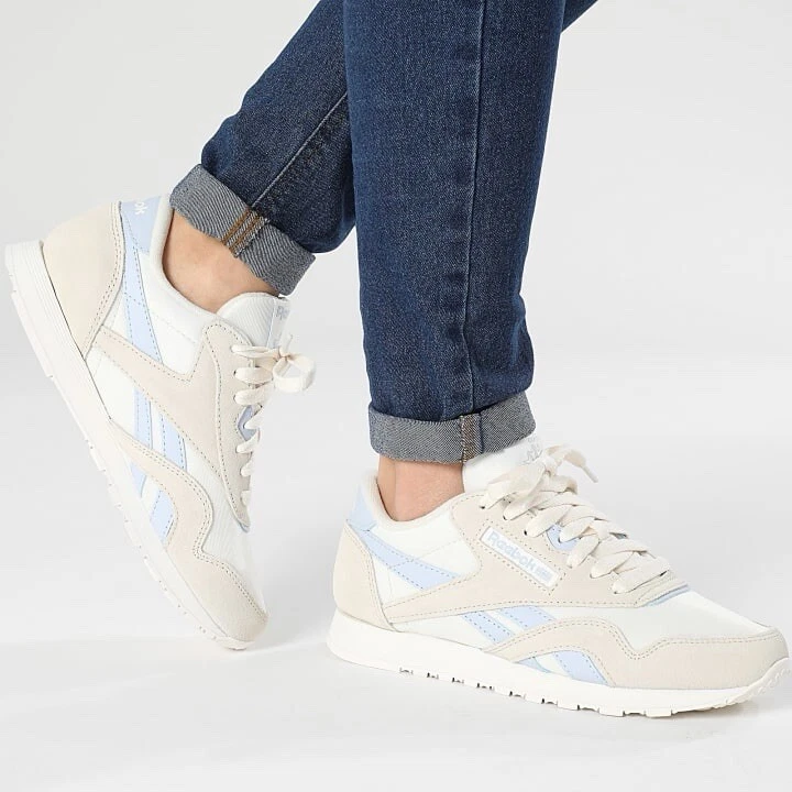 Reebok Classic Nylon Women’s Sneaker Running Shoe Athletic Chalk Blue #330