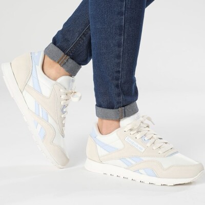 Reebok Classic Nylon Women s Sneaker Running Shoe Athletic Chalk Blue #330