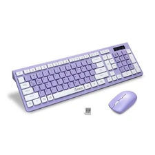 Wireless Keyboard and Mouse Combo Reccazr 8100Pro 2.4G Full-Sized Keyboard an...