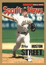 Huston Street 2005 Topps Updates & Highlights #UH169 Gold SN #/2005 Athletics