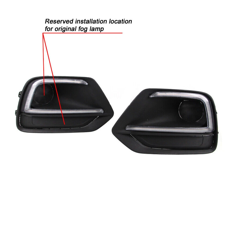 Daytime Running Lights LED DRL Fog Lamp Replacement Bumper For Chevrolet Trax - Image 2 of 4