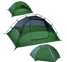 Clostnature Crux Lightweight Tent For Backpacking 2 Person Green Ultralight