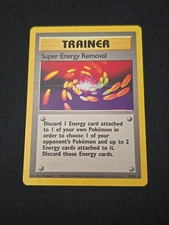 Super Energy Removal 079/102 Base Set Regular Black Star Rare Pokemon TCG LP