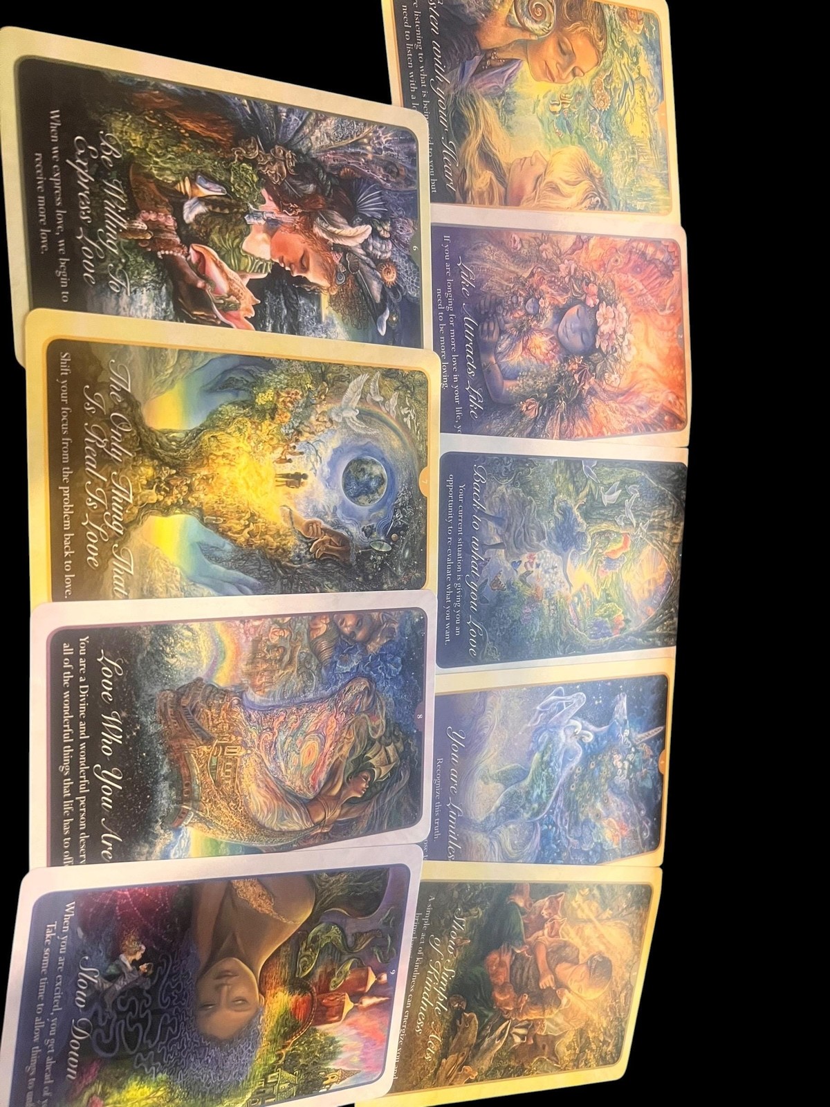 Whispers of Love Oracle Cards by Angela Hartfield And Josephine Wall 50-Card