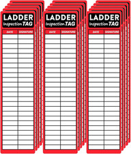 Ladder Inspection Labels 100 Pcs Safety Stickers for Ladders 8.5 X 2 Inch Red Sa