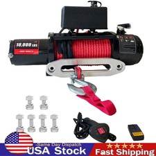 10000lb Electric Winch For Truck Synthetic Rope Waterproof With Remote Control