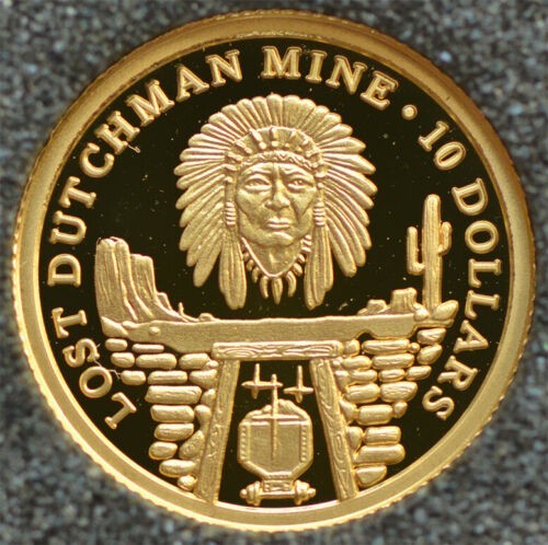 LOST DUTCHMAN MINE GOLD! - $10 COOK ISLANDS 2006 - .999 Fine Gold Proof GOLD!