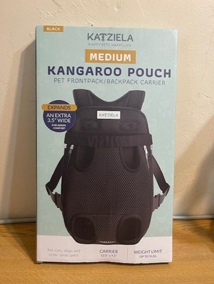 NEW KATZIELA MEDIUM KANGAROO POUCH CARRIER PET BACKPACK FRONTPACK DOG CAT 9 LBS