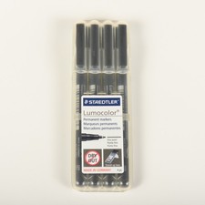 STAEDTLER Lumocolor 3189WP4A62 Permanent Marker Fine Point Pack of 4