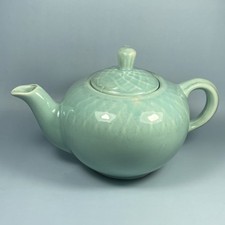 Vintage Hand-Made Celadon Ceramic Stoneware East Asian Tea Pot