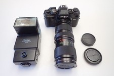 MINOLTA X-700 MPS 35mm Film Camera VIVITAR 75-205mm 1:3.8 Close Focusing Lens