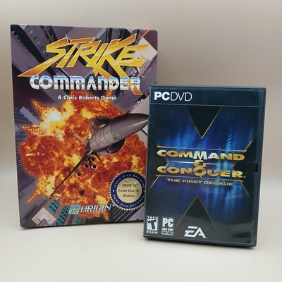 PC Game Lot Strike Commander & Command & Conquer First Decade CIB