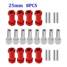 25mm Extension Offset Wheel Hub 12mm Hex Drive Adaptor For 1/10 RC Crawler Red