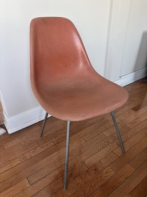 Vintage Original Herman Miller Eames Fiberglass Shell Chair - Orange