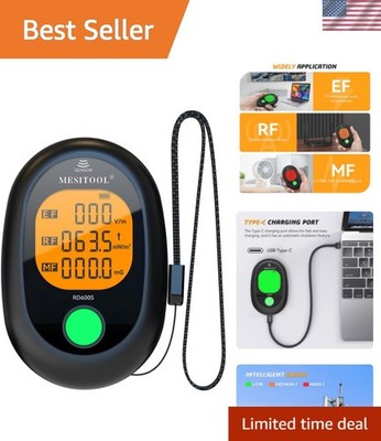 Compact EMF Meter with LED Alerts - Monitor Radiation Levels at Home or Office