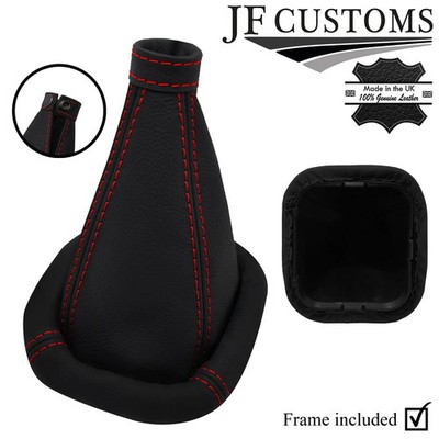 RED STITCH ITALIAN LEATHER GEAR + PLASTIC RAHMEN FOR FIAT PUNTO MK1 93-99
