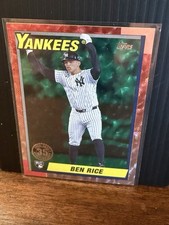 2025 Topps Series 1-1990 Topps Baseball Ben Rice #T90-19 Red Crackle /99