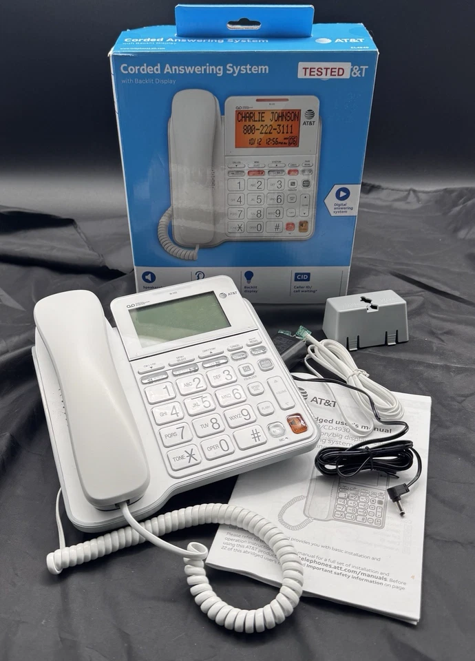 NEW AT&T CL4940 Single Line Corded phone for Seniors with Answering Machine - Image 2 of 4