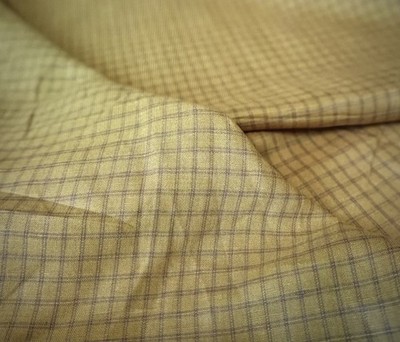 Mini Check 60% Linen/40% Tencel Lyocell Fabric - mustard - 3 yds
