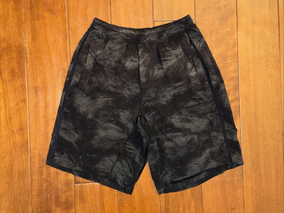 Lululemon Pace Breaker Shorts Mens Black Liner Athletic Gym Drawstring No Size