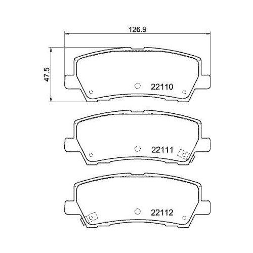 Plaquettes de frein Hella pour Ford contre l'usure et le sifflement