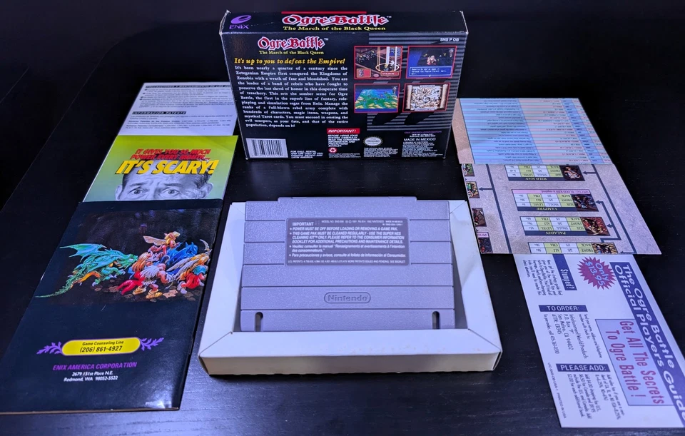 Ogre Battle The March of the Black Queen | SNES | Complete | 100% OG CIB - Image 2 of 4