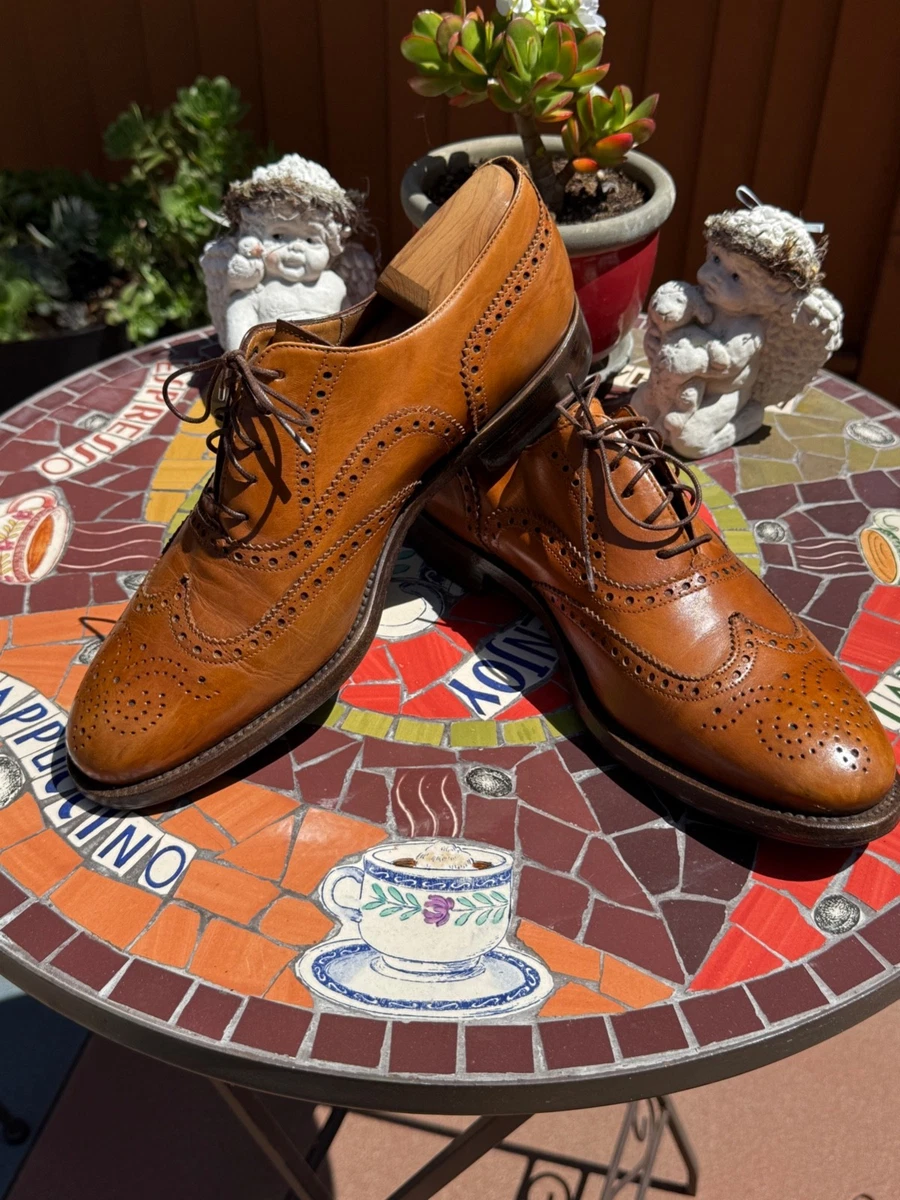 Faconnable Men 45 Brown Leather Medallion Business Derby Oxford Daily Dress Shoe Façonnable Shoes for Men for sale | eBay main image 2