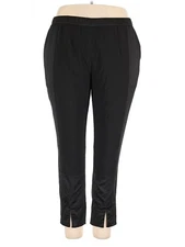 H By Halston Women Black Track Pants 20 Plus