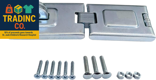 Extra Heavy Duty Concealed Safety Hasp, Flexible Link, with Hardened Staple, 6-1 - Picture 1 of 9
