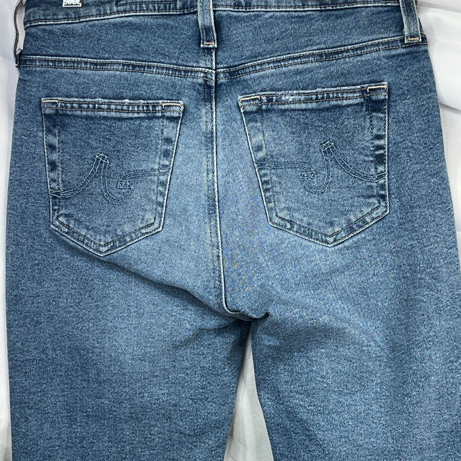 AG Adriano Goldschmied Farrah Boot Crop High Rise Jeans 25x30 thumbnail 9