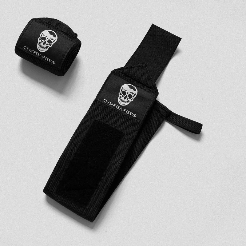 Gymreapers Wrist Wraps 18" Weightlifting Black 2 Pack