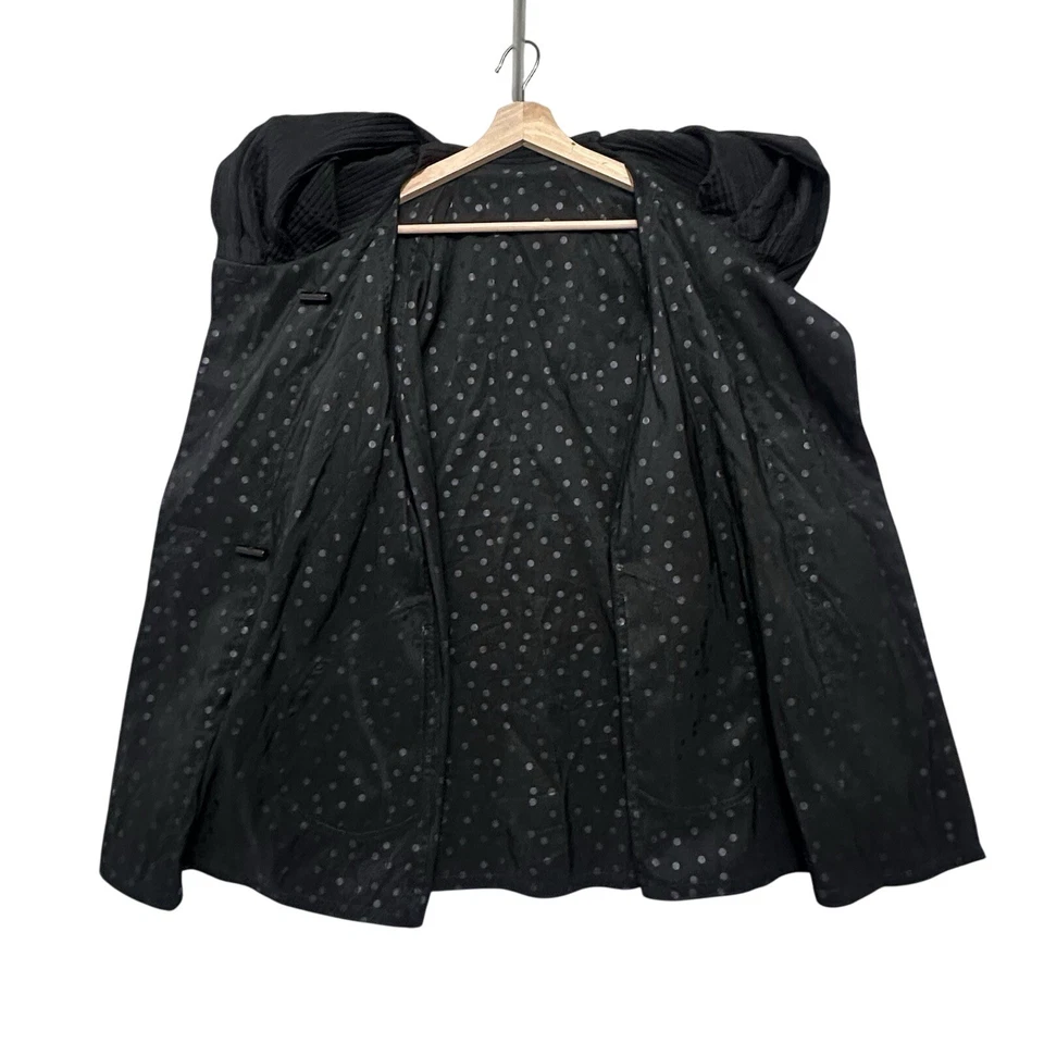 Mycra Pac Mini Donatella Reversible Raincoat S/M Pleat Hood Collar Black - Image 2 of 4