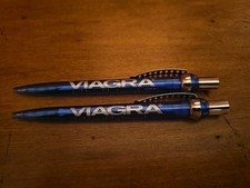 Viagra Pens Pharmaceutical Rep Promo Set Of 2 Advertising PENS Pfizer Vintage