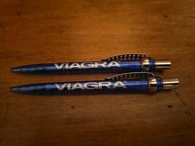 Viagra Pens Pharmaceutical Rep Promo Set Of 2 Advertising PENS Pfizer Vintage