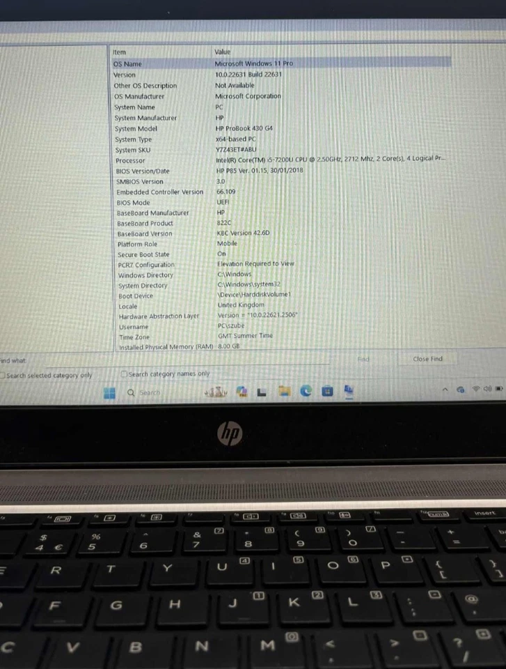 LAPTOP HP PROBOOK IntelCore-i5,SSD-256GB,RAM-8GB,WIN11 - Image 4 of 4