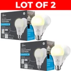 Lot of 2 GE Cync A19 Smart LED Light Bulbs Soft White Bluetooth WiFi 2 Pack ea