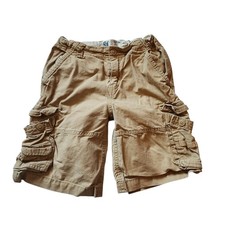 The Childrens Place Boys Cargo Shorts Size 8 Beige Khaki Button Flap Pockets