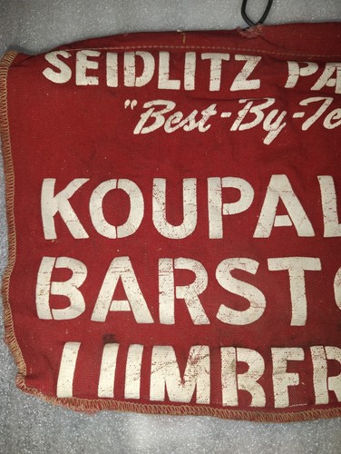 Vintage Stoffbanner Seidlitz Farben Koupal & Barstow Lumber Co Nebraska Schild - Bild 2 von 6