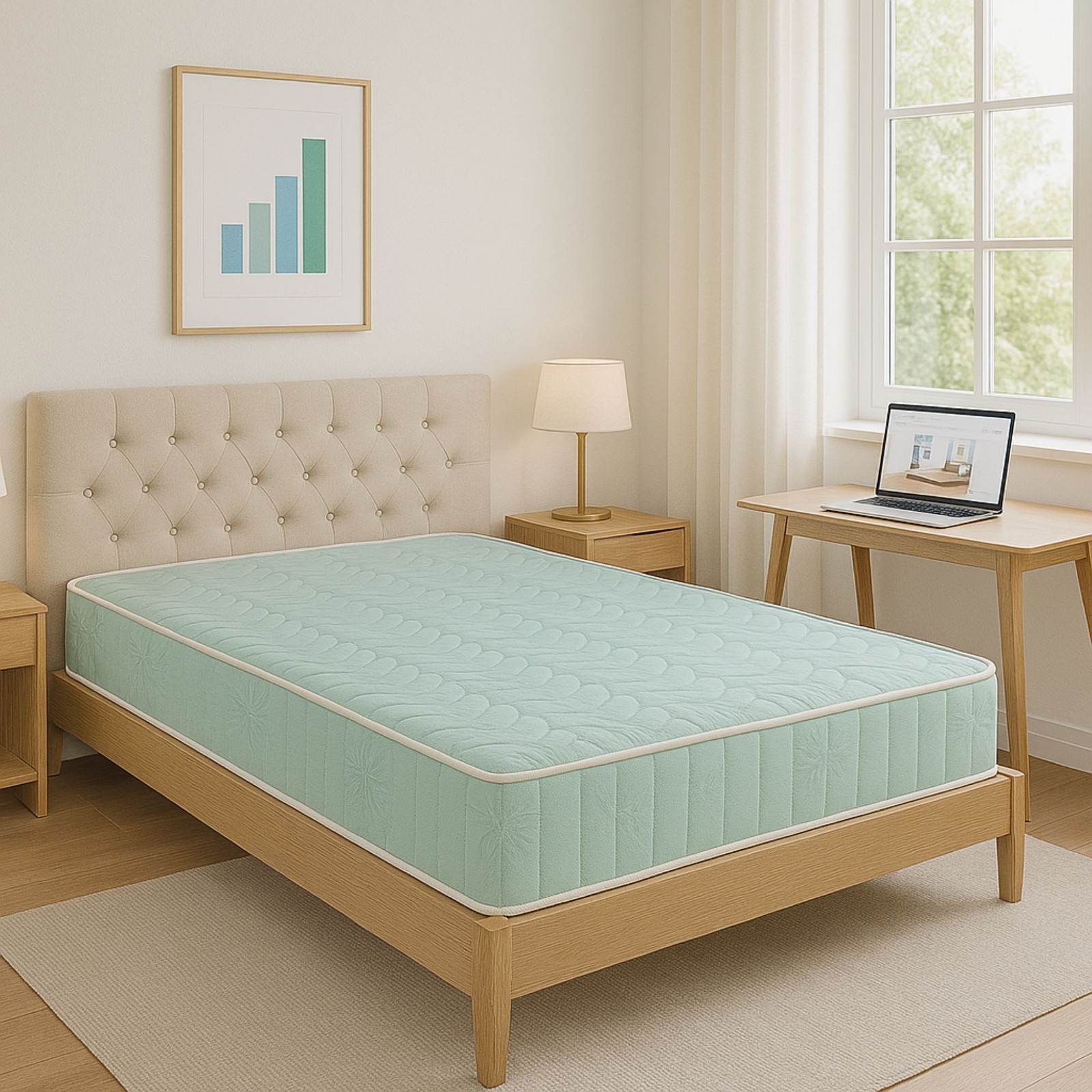 Matelas mémoire de forme haut de gamme épaisseur 21 cm à l'accueil enveloppant