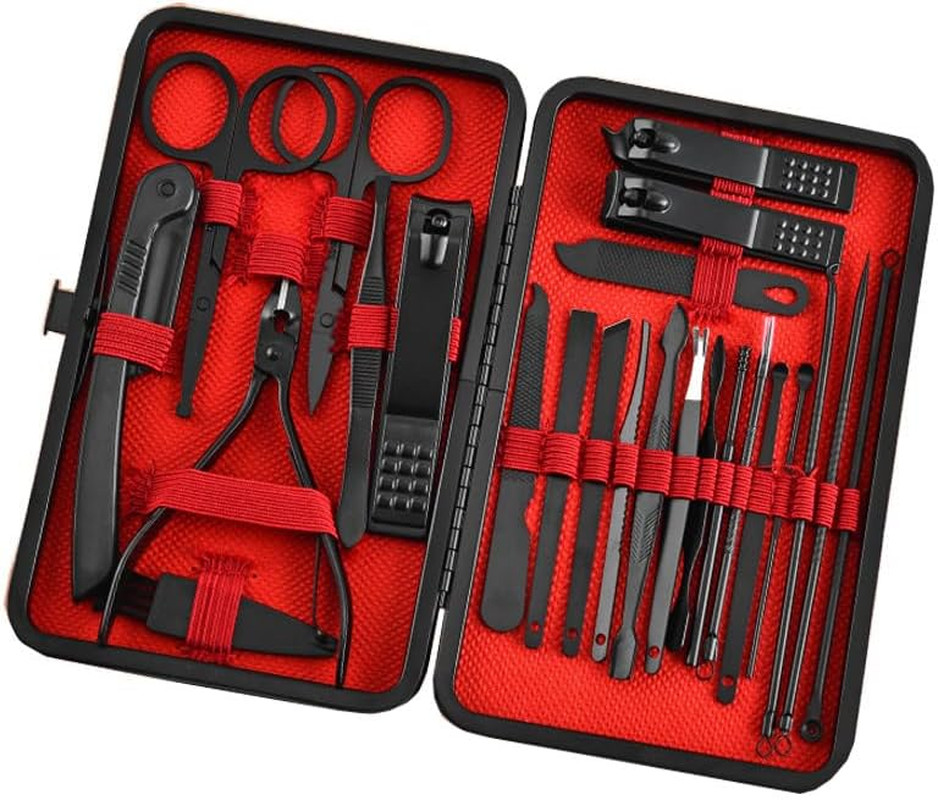 Laphontab Set Manicure, 24 Pezzi, Tagliaunghie, Set Pedicure, Manicure, Strument