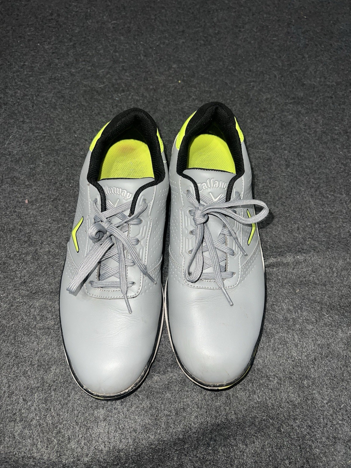 Used Callaway Balboa SL Spikeless Golf Shoe Gray And Volt Gr
