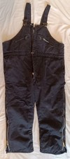Key Outerwear Black Insulated Duck Bib Heavy Duty Overalls Men's Size 2XL-S NICE