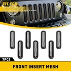 7PCS Front Grille Mesh Inserts Accessories For Jeep Wrangler JK JKU 2007-2018 EA