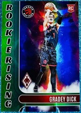 2023-24 Phoenix Gradey Dick /5 GREEN Prizm ROOKIE RISING #3 Raptors JERSEY MATCH