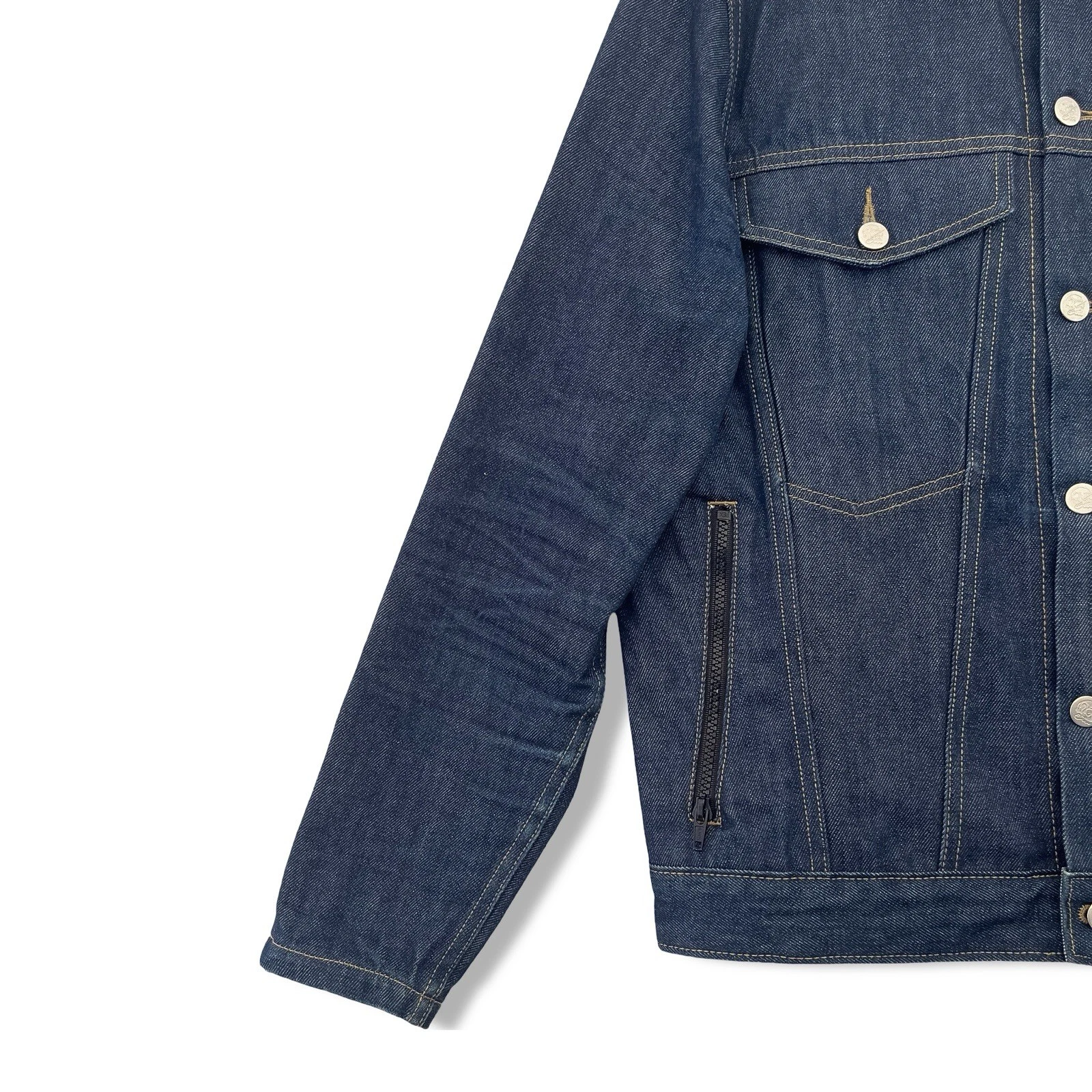Hebtroco Lucky13 Selvedge Denim Jacket Men's Medium Navy image 2