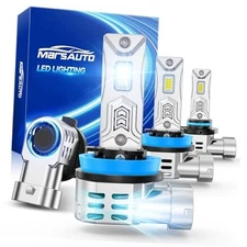  Fog Light Bulbs Combo - 68,000LM Ultra-Bright for Wider Vision, IP67 9005 H11