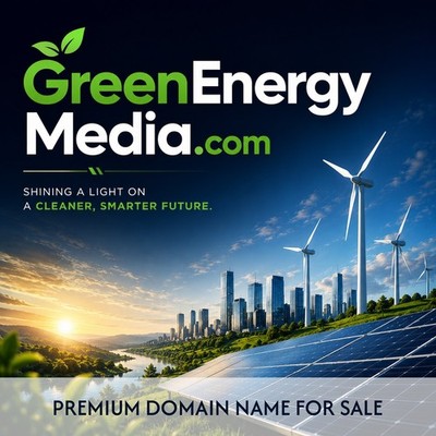 Green Energy Media .com | Premium DOMAIN NAME For Sale. Eco, Renewable, Tech, AI