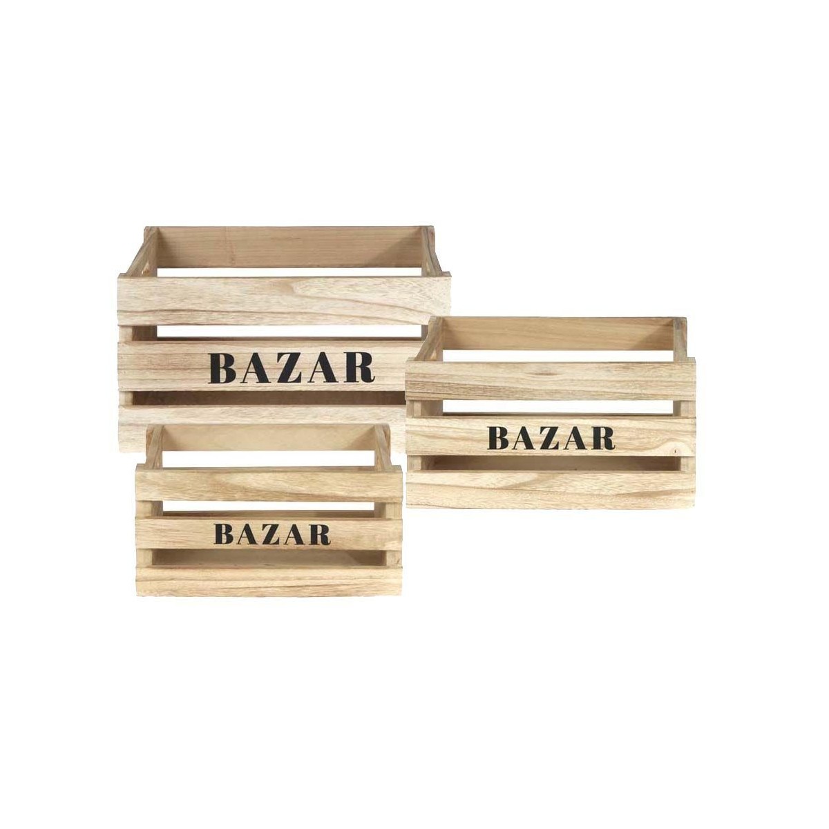 Cagettes en bois Bazar 40cm pour organiser le désordre de la maison