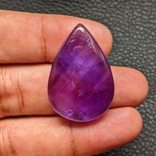 Natural Amethyst Pear Shape Cabochon Loose Gemstone 31x21mm