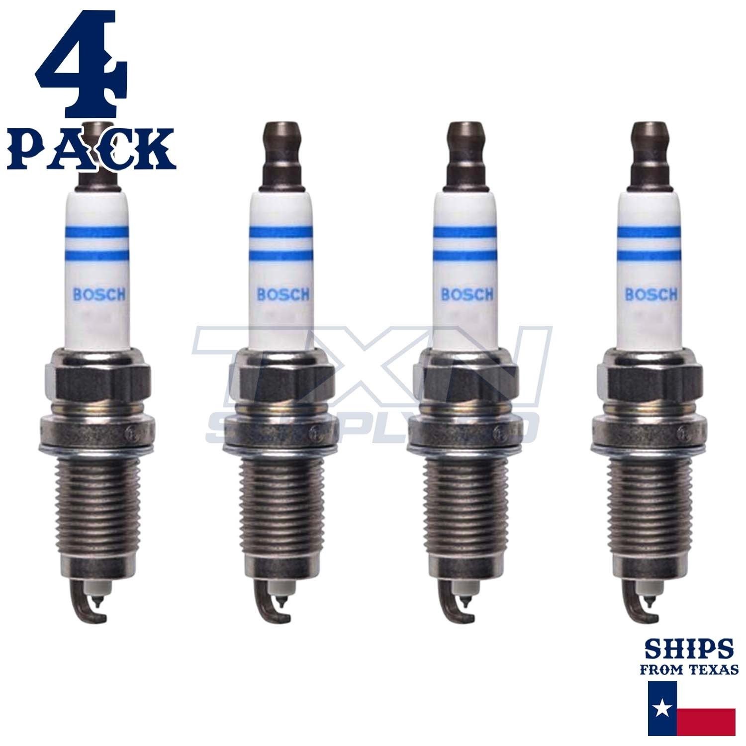 4 Pack BoschÂ FR6KI332SÂ Double Iridium Spark Plugs